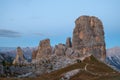 Cinque Torri rock formation Dolomite Alps Royalty Free Stock Photo