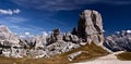 Cinque Torri rock formation in Dolomites