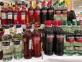 CinZano and other wine in the supermarket Royalty Free Stock Photo