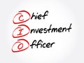 CIO - Chief Investment Officer acronym, business concept