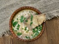 Romanian lamb soup