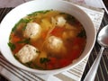 Romanian Chicken Meatball Soup. Ciorba de perisoare