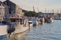 Ciovo, Croatia- touristic and fisher boats moored at pier