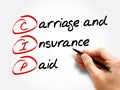 CIP - Carriage and Insurance Paid acronym