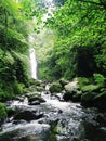 Ciparay waterfall located in Bogor Royalty Free Stock Photo