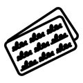 Cipher algorithm icon, outline style