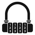 Cipher bike padlock icon simple vector. Data protection Royalty Free Stock Photo