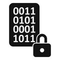 Cipher data number icon simple vector. Lock code Royalty Free Stock Photo