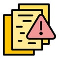 Cipher files icon color outline vector