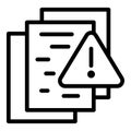 Cipher files icon, outline style