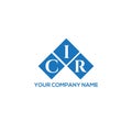 CIR letter logo design on WHITE background. CIR creative initials letter logo concept. CIR letter design