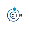 CIR letter logo design on white background. CIR creative initials letter logo concept. CIR letter design
