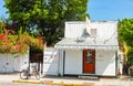 Circa July 2010 Key West Key Florida USA Pepes Cafe Eldest Eating House in the Florida Keys Small white cafe and steakhouse on cit Royalty Free Stock Photo