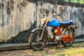 Circa mid 1960 colourful classic and vintage Honda motorcycle