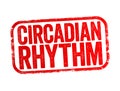 Circadian Rhythm is a natural, internal process that regulates the sleep-wake cycle and repeats roughly every 24 hours Royalty Free Stock Photo