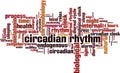 Circadian rhythm word cloud Royalty Free Stock Photo