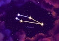 Illustration image of the constellation circinus Royalty Free Stock Photo