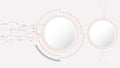 white grey circle technology background abstract. technology with line digital color grey, orange, dot, hi-tech, vector. Royalty Free Stock Photo