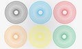 Circle abstract geometric with 6 color Royalty Free Stock Photo