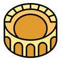 Circle amphitheater icon vector flat