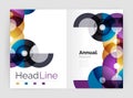 Circle annual report templates, business flyers Royalty Free Stock Photo