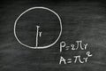 Circle area and perimeter formula