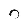 Circle arrow black vector icon