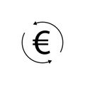 Circle, arrow, euro icon. Element of finance illustration. Signs and symbols icon can be used for web, logo, mobile app, UI, UX