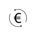 circle, arrow, euro icon. Element of finance illustration. Signs and symbols icon can be used for web, logo, mobile app, UI, UX