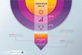 Circle and arrow Infographic. Concept - Scheme. Statistics graphic design