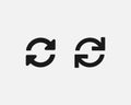 Circle arrow. Reset icon. Update sign. Repeat icon. Reload. Transaction. Data exchange. History icon. Countdown time