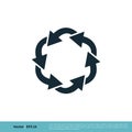 Circle Arrows Icon Vector Logo Template Illustration Design. Vector EPS 10 Royalty Free Stock Photo