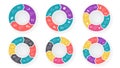 Circle arrows infographic set in modern pastel vintage soft colors. Process diagram. Abstract elements of a graph Royalty Free Stock Photo