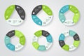 Circle arrows infographic. Vector template in paper style. Royalty Free Stock Photo