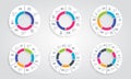 Circle arrows modern colorful infographic set. Vector template illustration Royalty Free Stock Photo