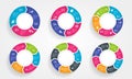 Circle arrows modern colorful infographic set. Vector template illustration Royalty Free Stock Photo