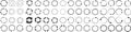 Circle arrows. Round reload or repeat icon, rotate arrow and spinning loading symbol. Vector Royalty Free Stock Photo