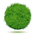 Circle Background Of Green Grass