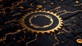 Circle Badge Elements Background for Cybersecurity
