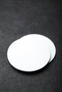 Circle beer coaster. Round mat mockup for design