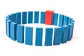 Circle of blue blocks with single red one Royalty Free Stock Photo