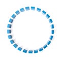 Circle of blue building blocks Royalty Free Stock Photo