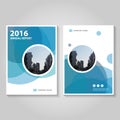 Circle blue Hexagon annual report Leaflet Brochure Flyer template design, book cover layout design