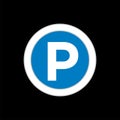 Circle Blue Parking Signage vector template Illustration Design EPS 10