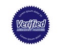 Circle blue Verified Merchant Logo Badge