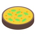 Circle bread crouton icon isometric vector. Stick toasted