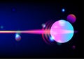 Ball circle bright stars planet science space technology with abstract background backdrop wallpaper vector and illustration EPS10 Royalty Free Stock Photo