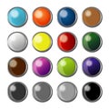 Buttons for applications, software, websites with full color options Royalty Free Stock Photo