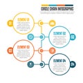 Circle Chain Infographic Royalty Free Stock Photo