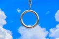 Circle chain white clouds and blue sky